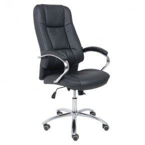 Кресло поворотное KING A, натуральная кожа, черный